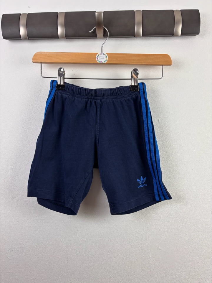 Adidas Navy Blue Three Stripe Sports Shorts 3-4 Years