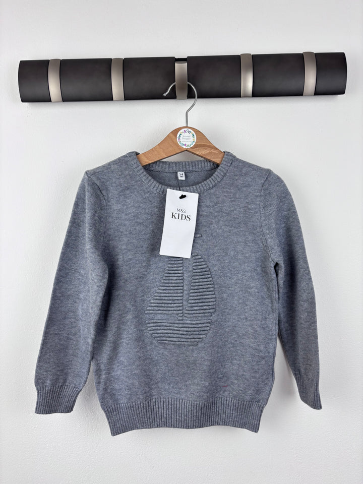M&S Grey Jumper 3-4 Years-Jumpers-Second Snuggle Preloved