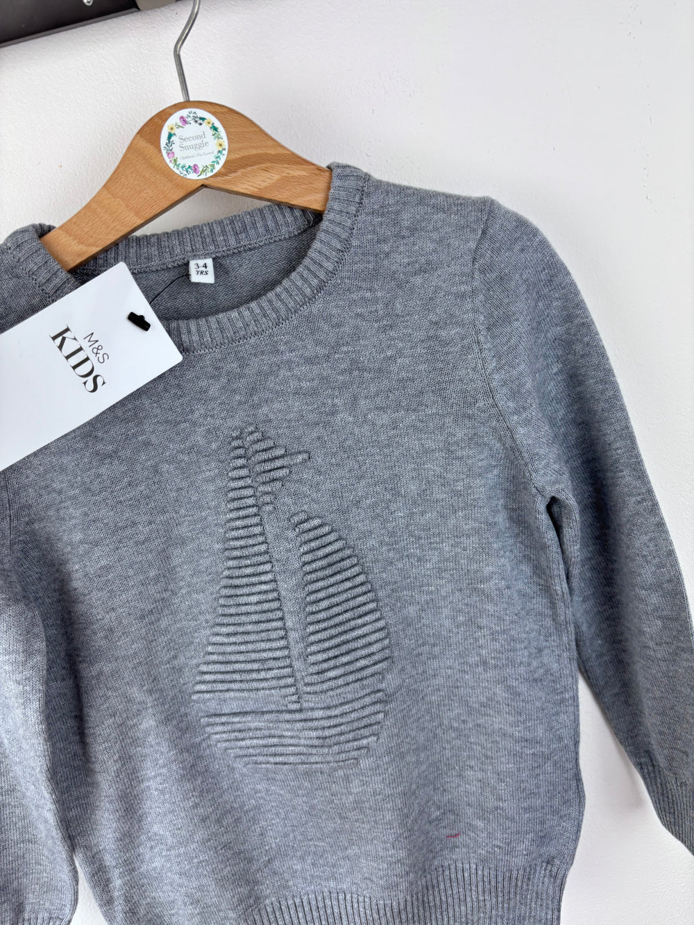 M&S Grey Jumper 3-4 Years-Jumpers-Second Snuggle Preloved
