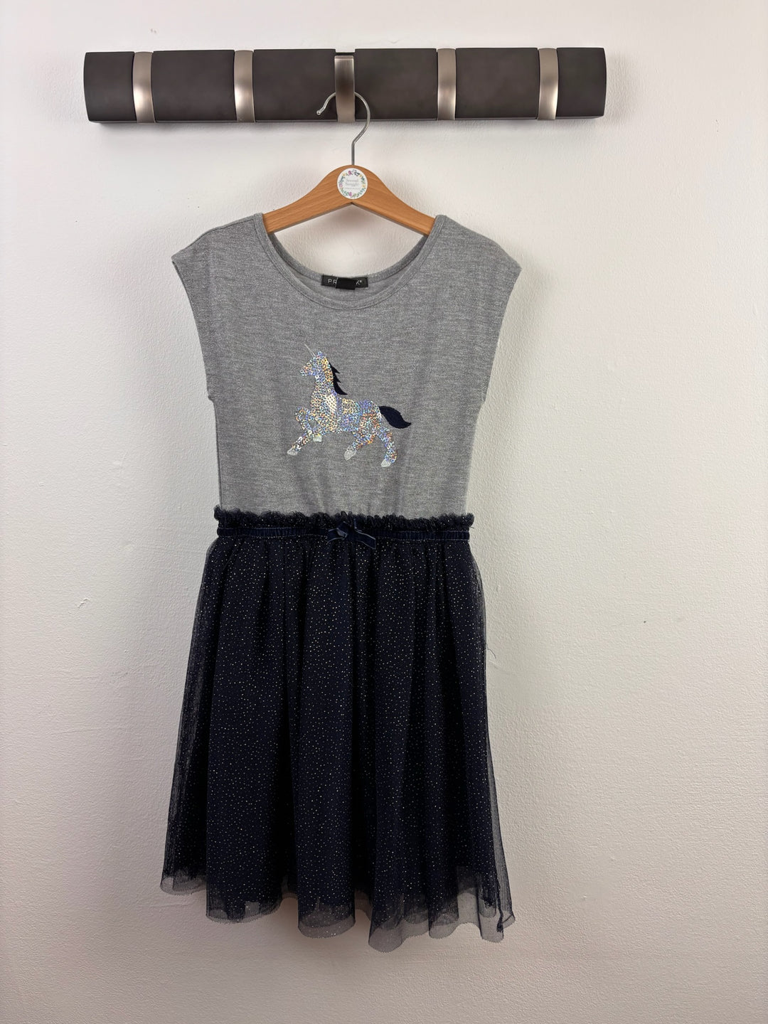 Primark Grey Sequin Unicorn Tulle Dress 5-6 Years