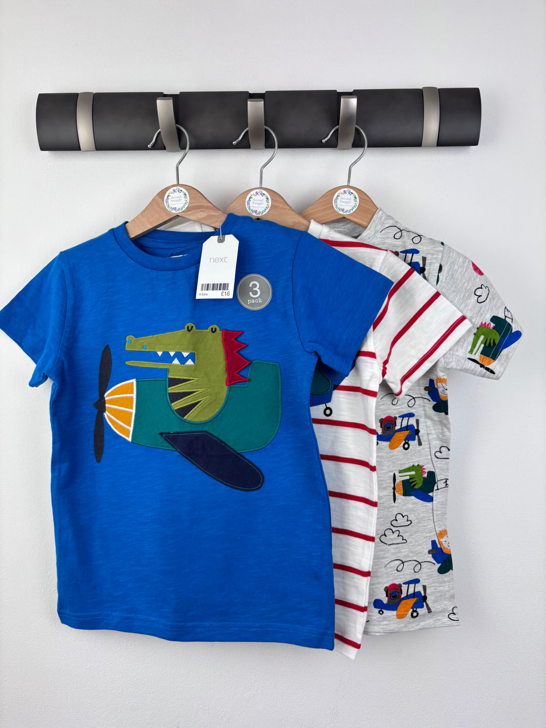 Next Aeroplane T Shirts 3 Pack 4-5 Years-Tops-Second Snuggle Preloved
