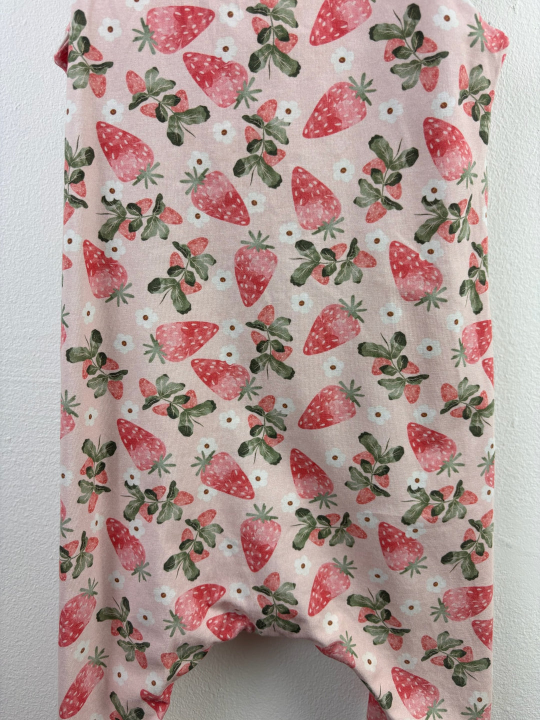 Clay Bear Pink Strawberry Print Dungarees 12-18 Months