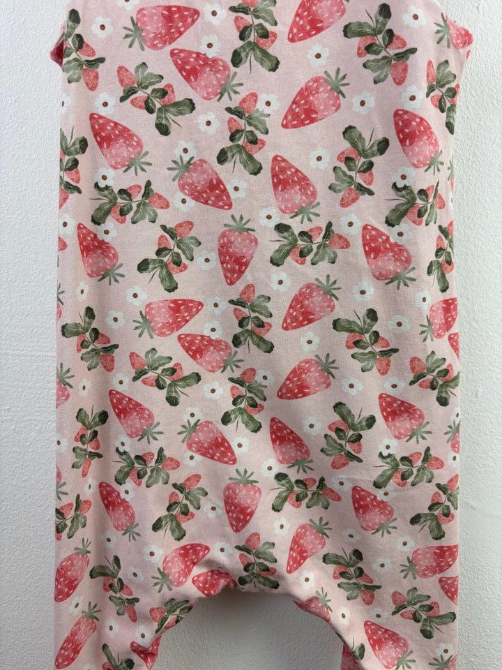 Clay Bear Pink Strawberry Print Dungarees 12-18 Months