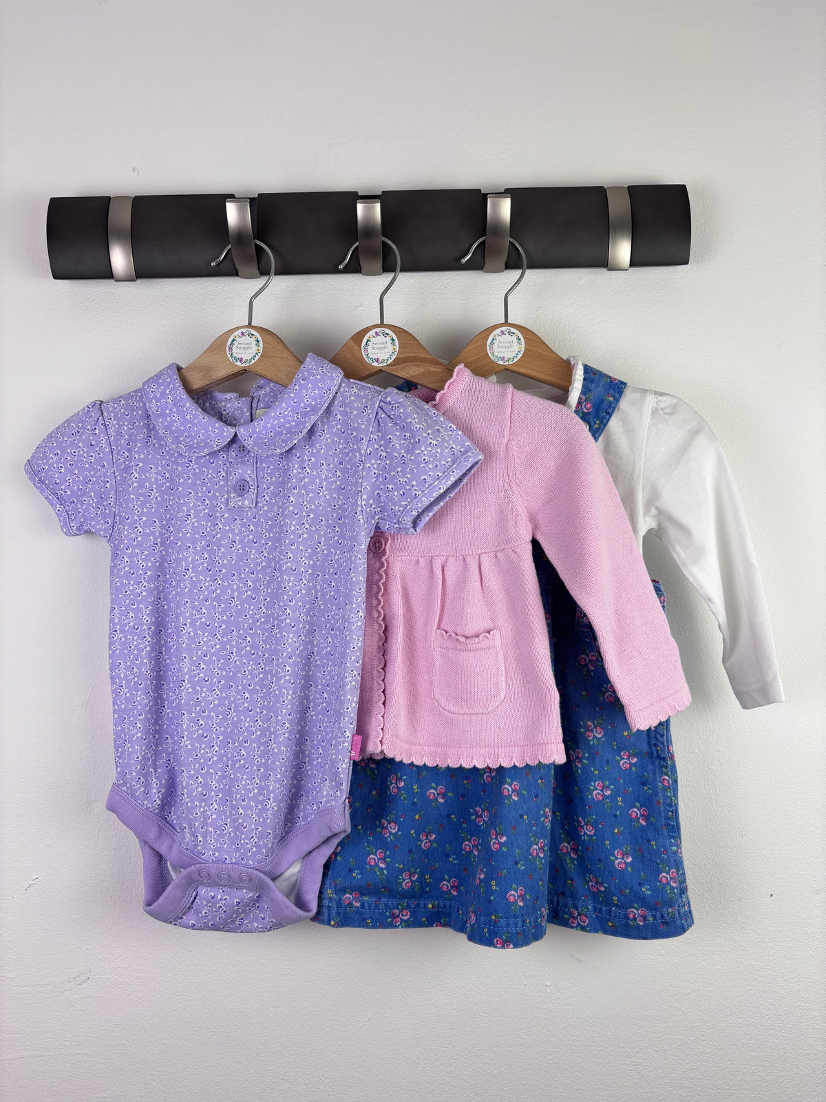 JoJo Maman Bebe Pink Blue Floral Outfit Bundle 6-12 Months-Bundle-Second Snuggle Preloved