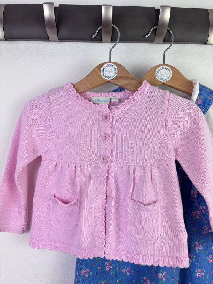 JoJo Maman Bebe Pink Blue Floral Outfit Bundle 6-12 Months-Bundle-Second Snuggle Preloved