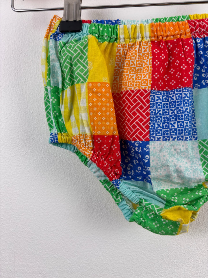Little Bird Multicoloured Patchwork Bloomers 9-12 Months
