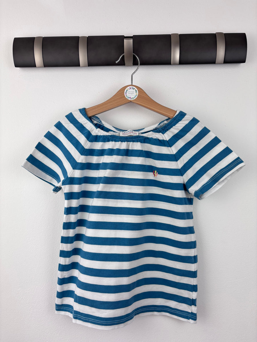 Fat Face Stripe T Shirt 7-8 Years-Tops-Second Snuggle Preloved