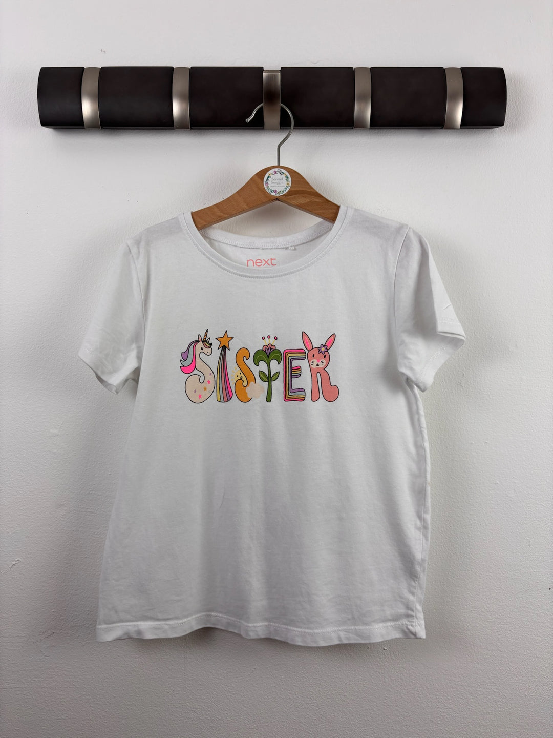 Next White Summer Graphic T-Shirt 5-6 Years