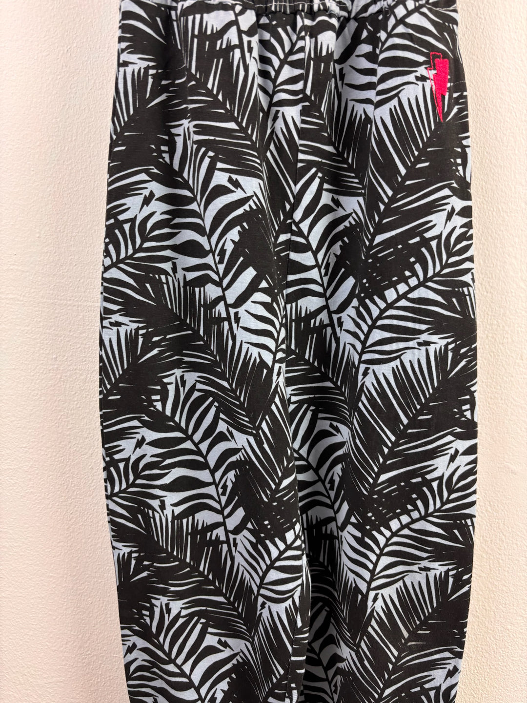 Scamp & Dude Black Palm Print Jumpsuit 12-24 Months
