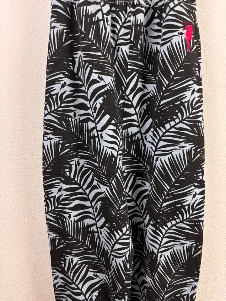 Scamp & Dude Black Palm Print Jumpsuit 12-24 Months