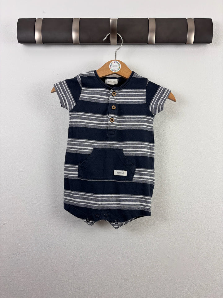 Newbie Navy Stripe Romper 2-4 Months 62cm