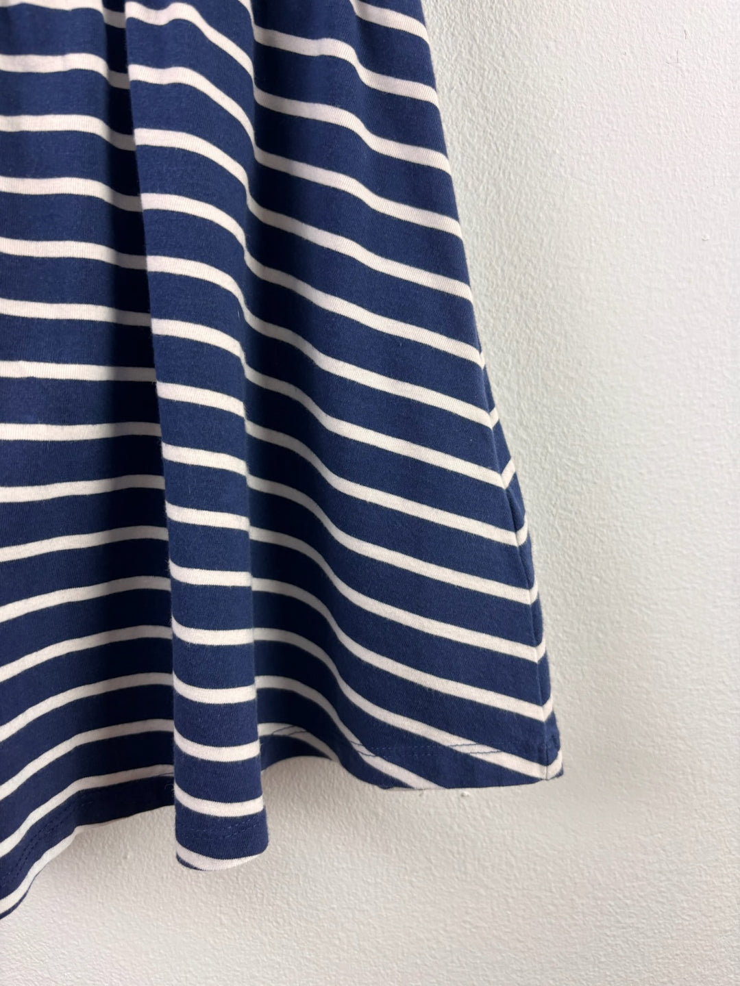 M&S Navy White Stripe Jersey Dress 9-12 Months