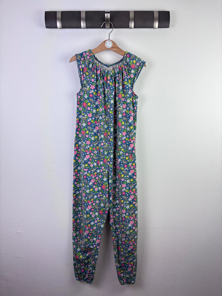Frugi Blue Floral Print Sleeveless Jumpsuit 7-8 Years-Jump Suits-Second Snuggle Preloved
