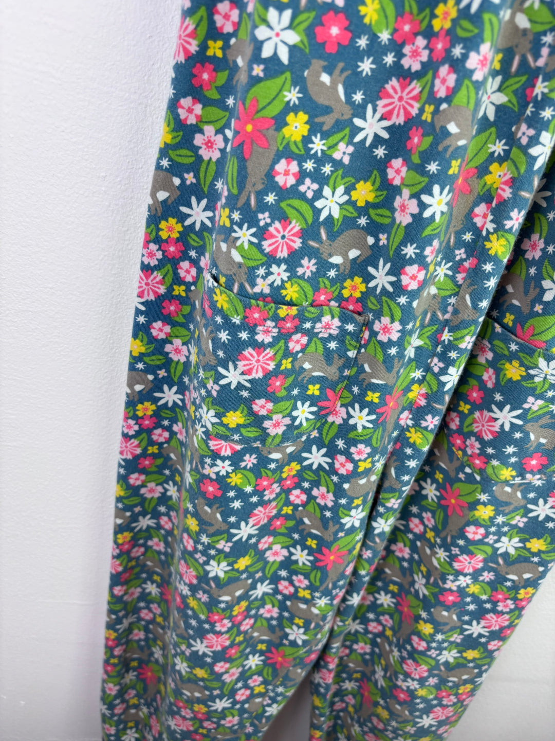 Frugi Blue Floral Print Sleeveless Jumpsuit 7-8 Years-Jump Suits-Second Snuggle Preloved