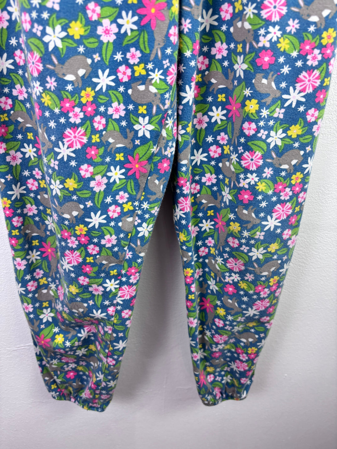 Frugi Blue Floral Print Sleeveless Jumpsuit 7-8 Years-Jump Suits-Second Snuggle Preloved