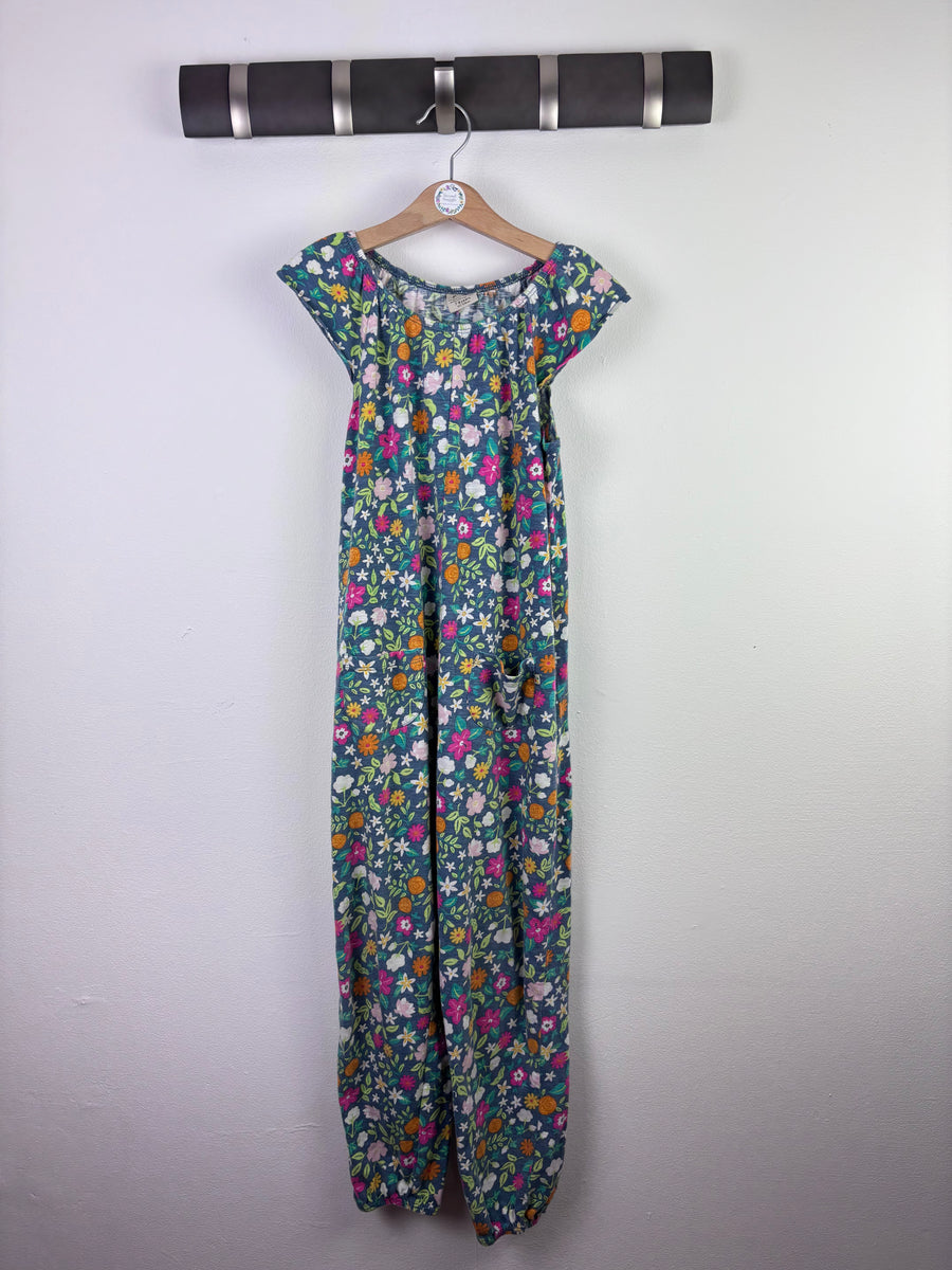 Frugi Blue Floral Cap Sleeve Jumpsuit 7-8 Years-Jump Suits-Second Snuggle Preloved