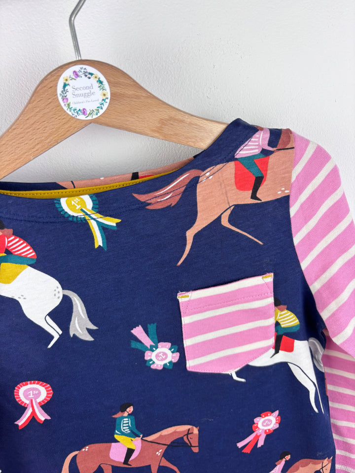 Mini Boden Navy Horse Print Top 3-4 Years-Tops-Second Snuggle Preloved