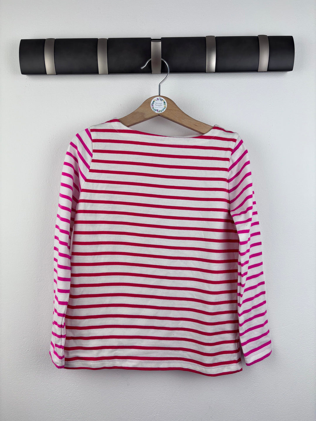 Boden Red/Pink Stripe Long Sleeve Top 6-7 Years-Tops-Second Snuggle Preloved