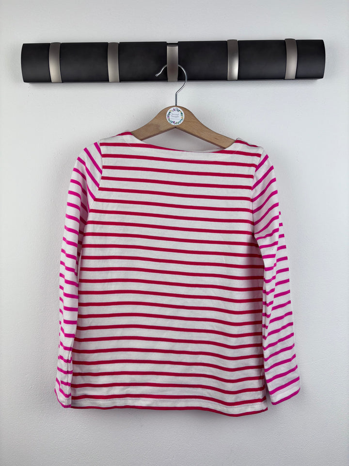 Boden Red/Pink Stripe Long Sleeve Top 6-7 Years-Tops-Second Snuggle Preloved
