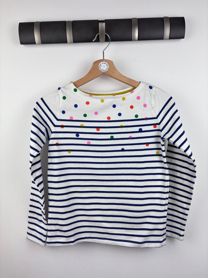 Boden Spot Stripe Long Sleeve Top 9-10 Years-Tops-Second Snuggle Preloved