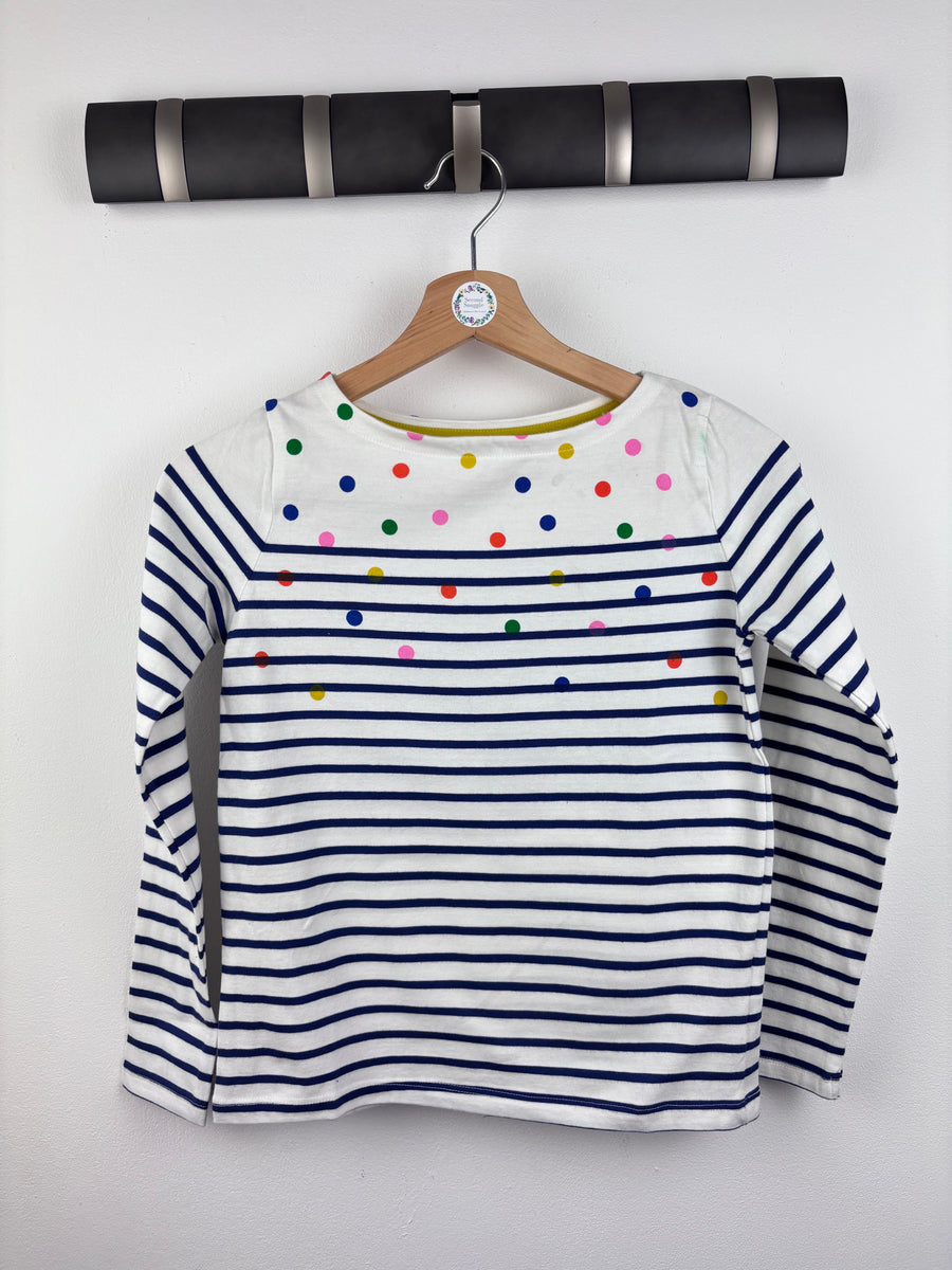 Boden Spot Stripe Long Sleeve Top 9-10 Years-Tops-Second Snuggle Preloved