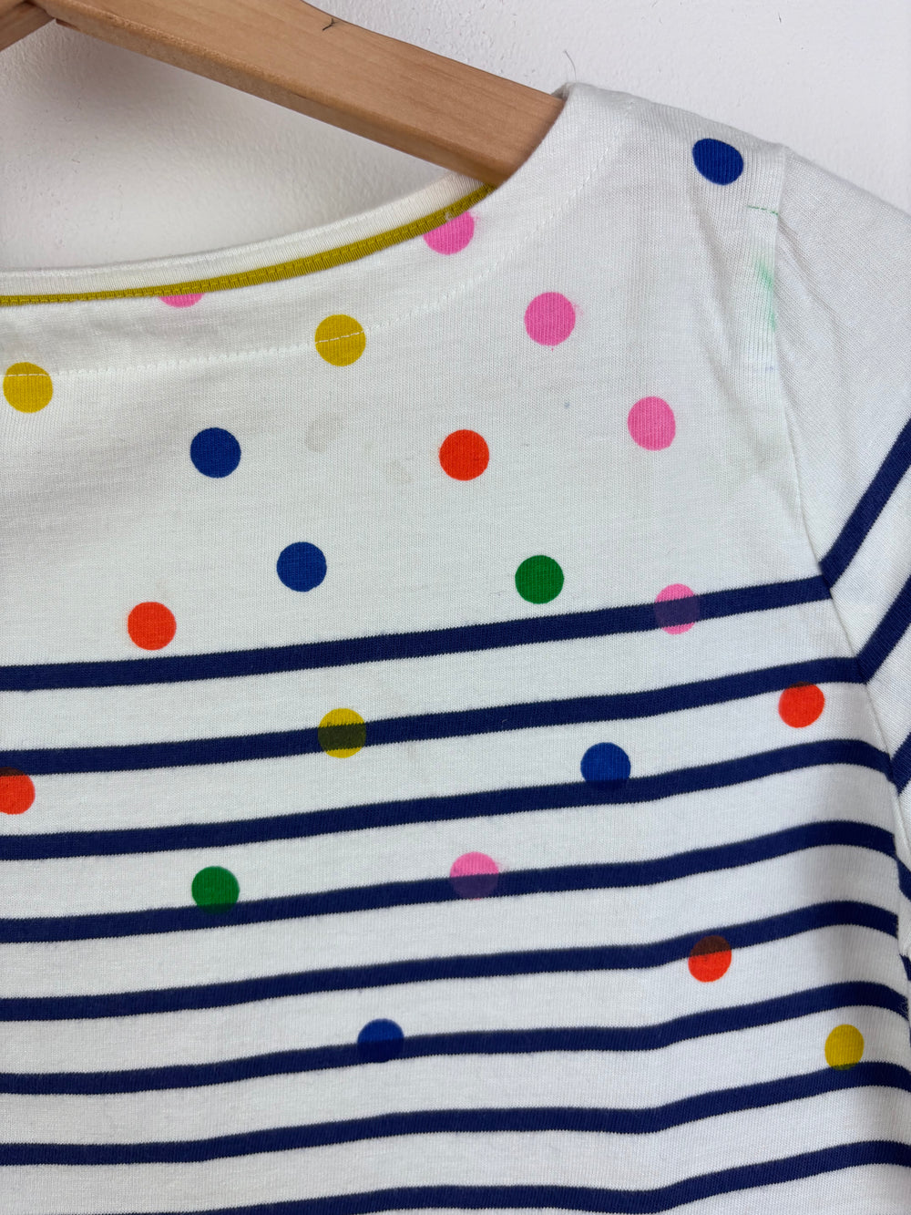 Boden Spot Stripe Long Sleeve Top 9-10 Years-Tops-Second Snuggle Preloved