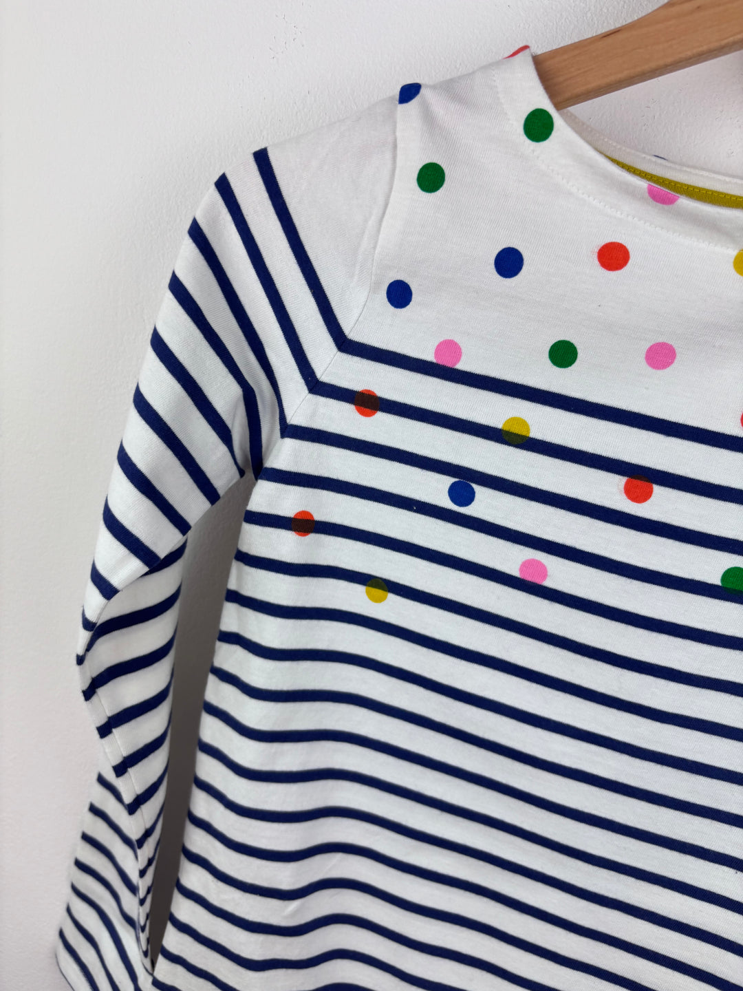 Boden Spot Stripe Long Sleeve Top 9-10 Years-Tops-Second Snuggle Preloved