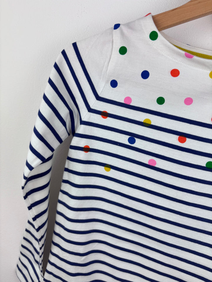 Boden Spot Stripe Long Sleeve Top 9-10 Years-Tops-Second Snuggle Preloved