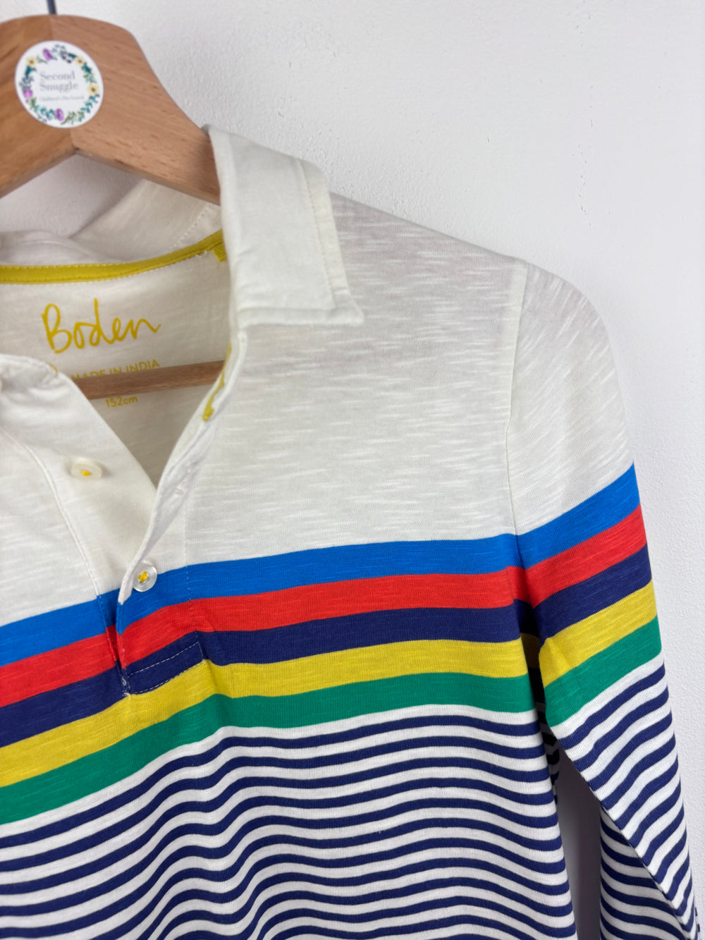 Boden Stripe Rugby Top 11-12 Years-Tops-Second Snuggle Preloved