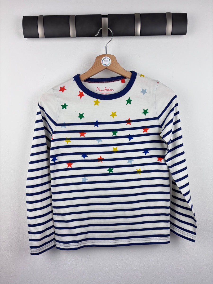 Mini Boden Star Stripe Long Sleeve Top 9-10 Years-Tops-Second Snuggle Preloved