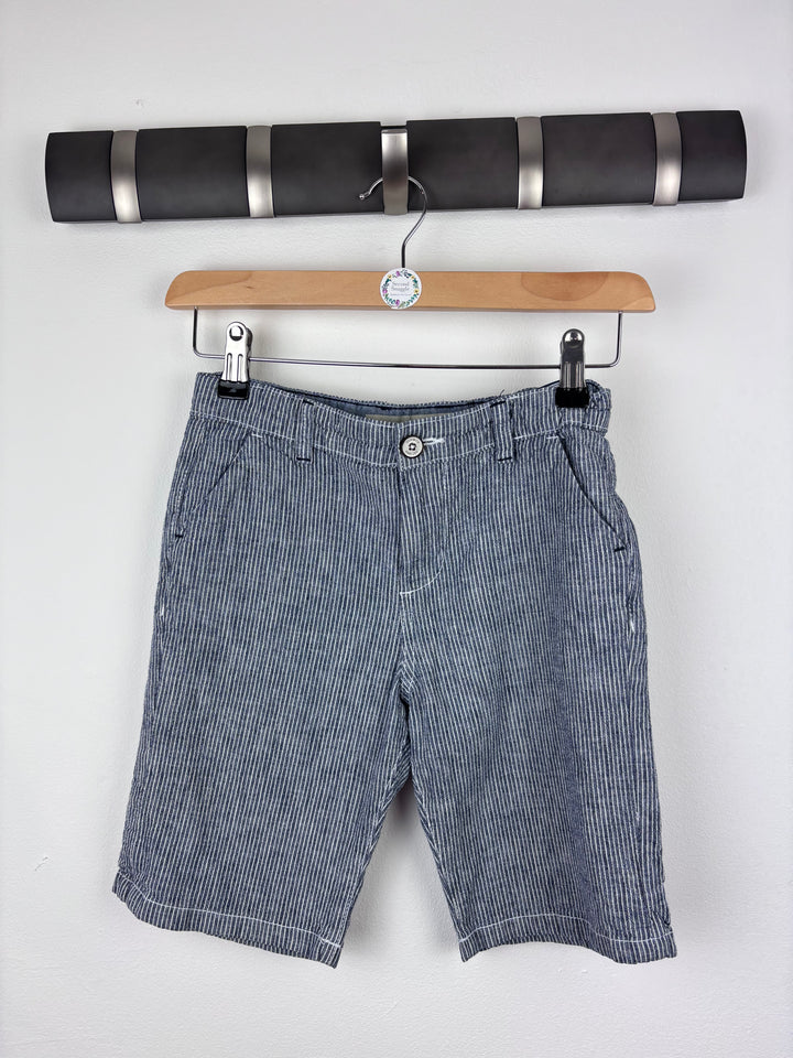 Primark Blue Stripe Shorts 8-9 Years-Shorts-Second Snuggle Preloved