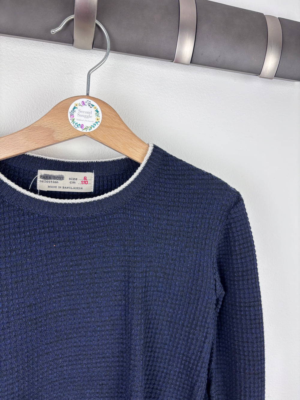 Zara Navy Knit Jumper 6 Years-Jumpers-Second Snuggle Preloved