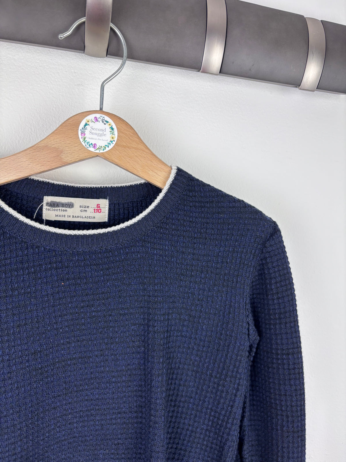 Zara Navy Knit Jumper 6 Years-Jumpers-Second Snuggle Preloved