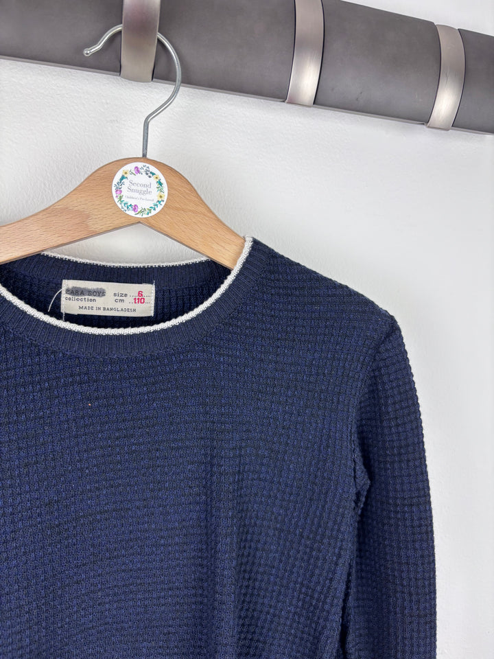 Zara Navy Knit Jumper 6 Years-Jumpers-Second Snuggle Preloved