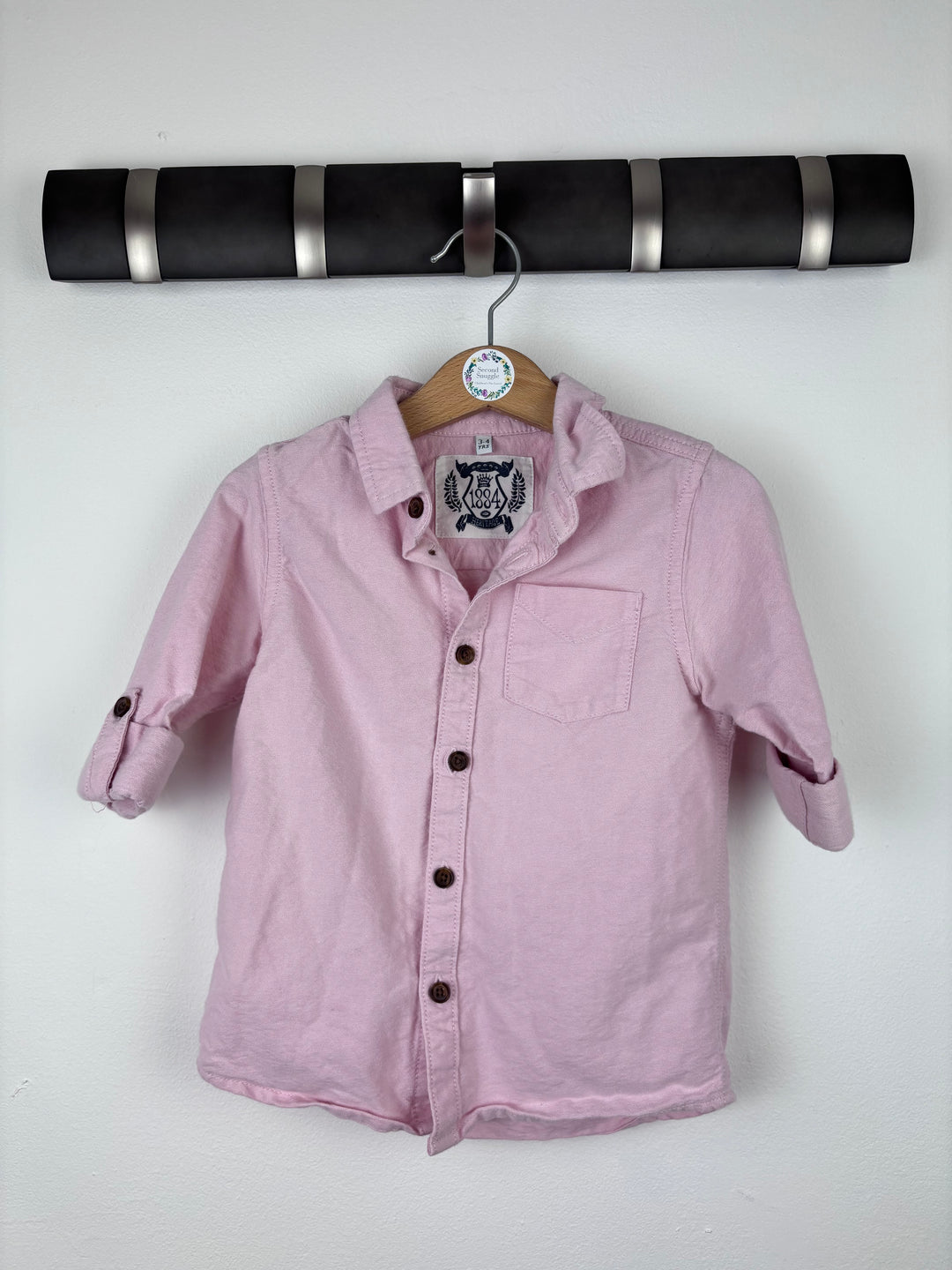 Marks & Spencer Pink Long Sleeve Shirt 3-4 Years-Shirts-Second Snuggle Preloved