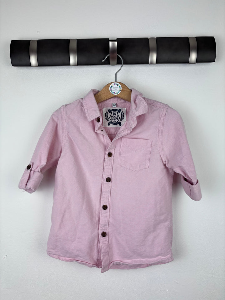 Marks & Spencer Pink Long Sleeve Shirt 3-4 Years-Shirts-Second Snuggle Preloved