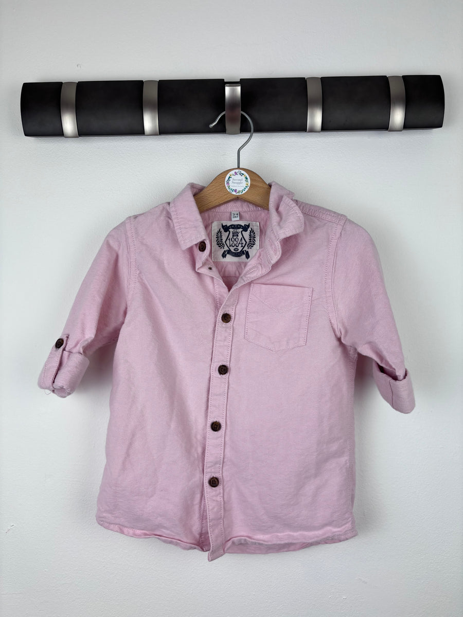 Marks & Spencer Pink Long Sleeve Shirt 3-4 Years-Shirts-Second Snuggle Preloved