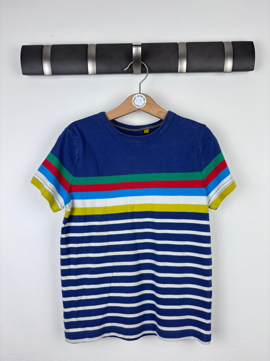 Mini Boden Rainbow Stripe Short Sleeve T-Shirt 3-4 Years-Tops-Second Snuggle Preloved