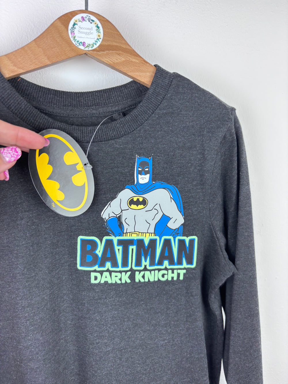 Fred & Flo Batman Dark Knight Long Sleeve Top 6-7 Years-Tops-Second Snuggle Preloved
