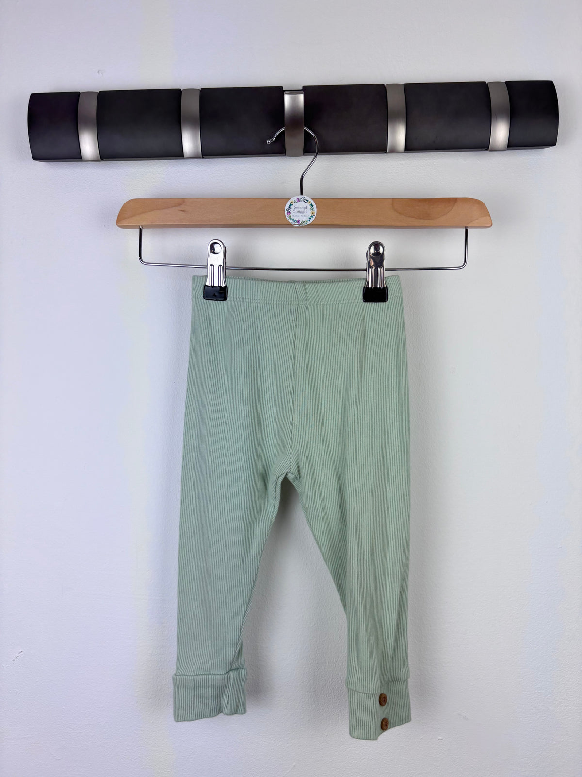 Next Baby Green Stripe Leggings 9-12 Months-Leggings-Second Snuggle Preloved