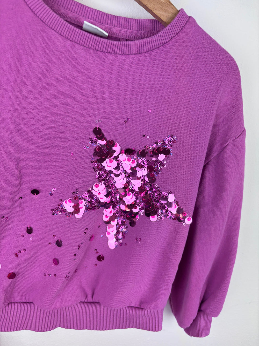 Next Sequin Star Sweatshirt 5 Years-Jumpers-Second Snuggle Preloved