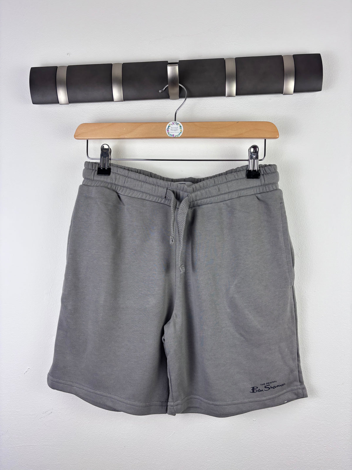 Ben Sherman Grey Jersey Shorts with Drawstring Waist-Shorts-Second Snuggle Preloved