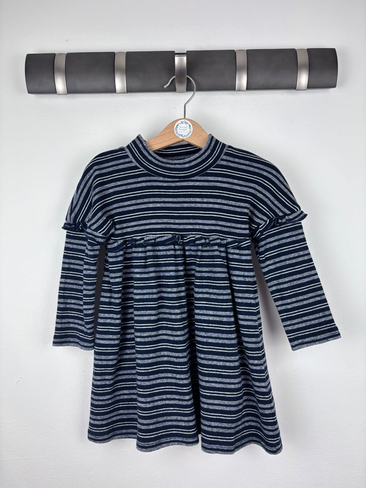 Next Striped Jersey Dress 12-18 Months-Dresses-Second Snuggle Preloved