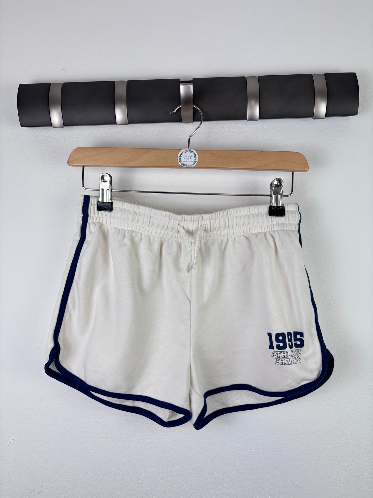 M&S White Runner Shorts with Contrast Trim 11-12 Years-Shorts-Second Snuggle Preloved