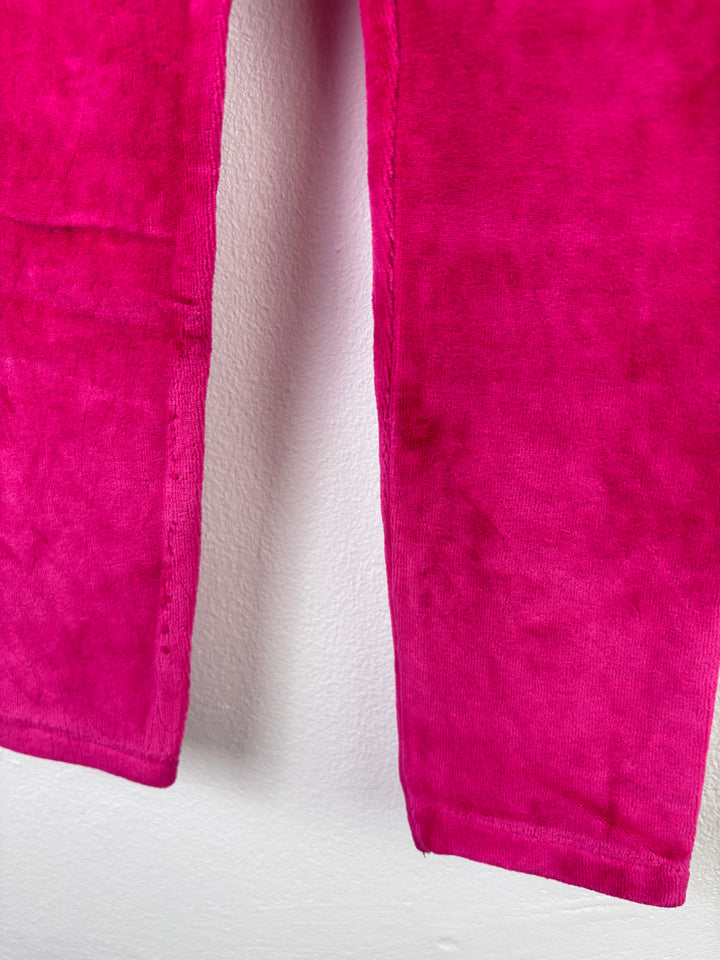 Boden Pink Velvet Leggings with Glitter Waistband-Leggings-Second Snuggle Preloved