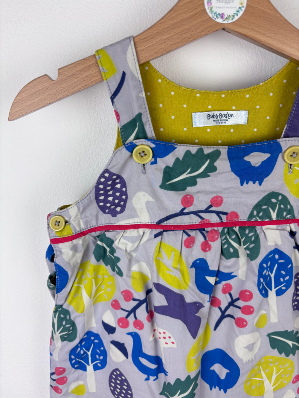 Boden Woodland Print Dungarees 12-18 Months-Dungarees-Second Snuggle Preloved