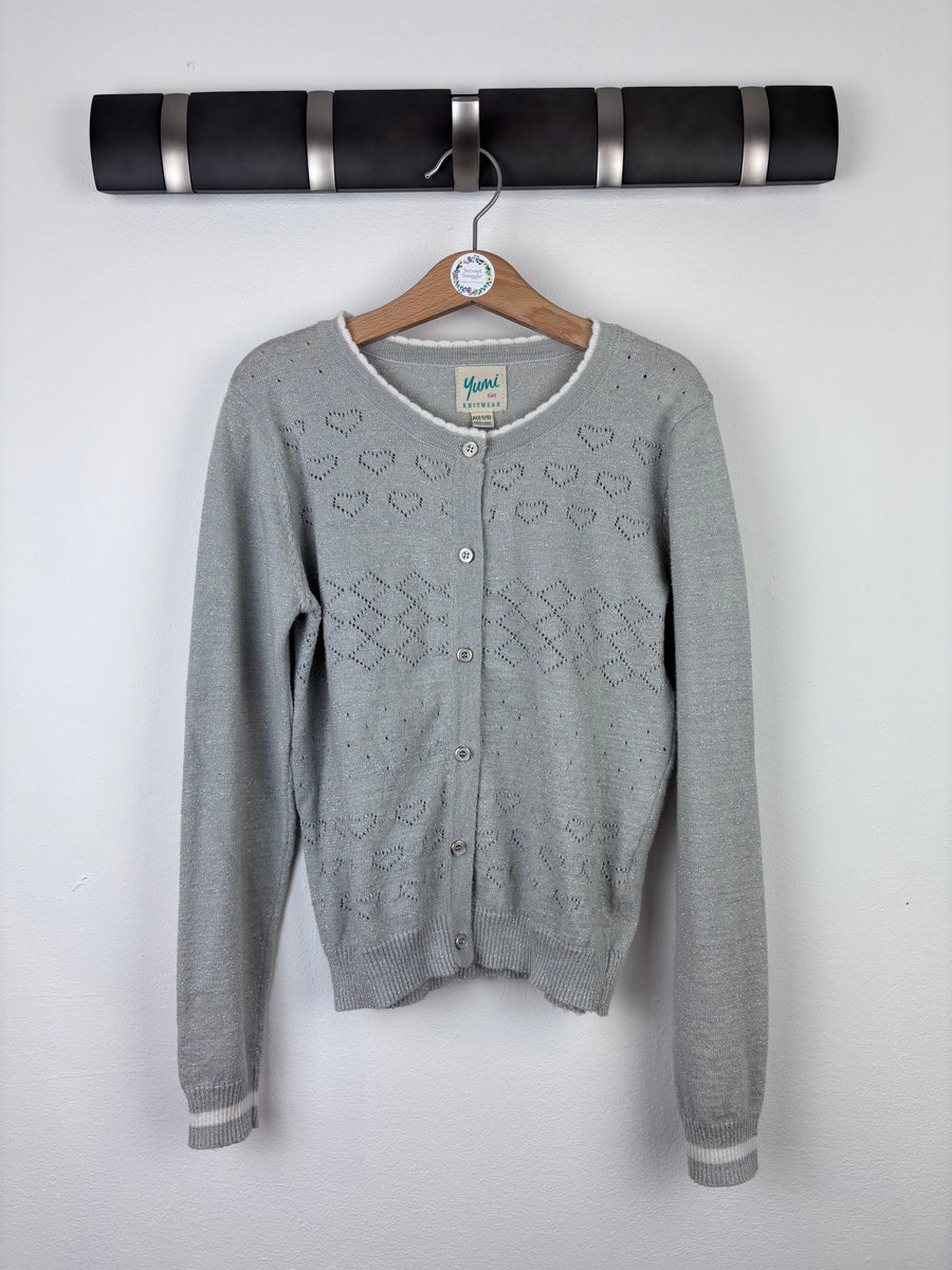 Yumi Grey Knitted Cardigan 9-10 Years-Cardigans-Second Snuggle Preloved