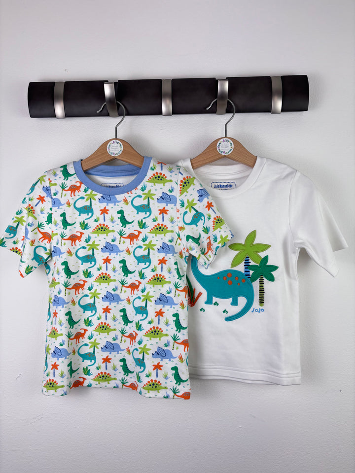 Ex JoJo Maman Bébé Dinosaur T-Shirts Set 3-4 Years-Tops-Second Snuggle Preloved