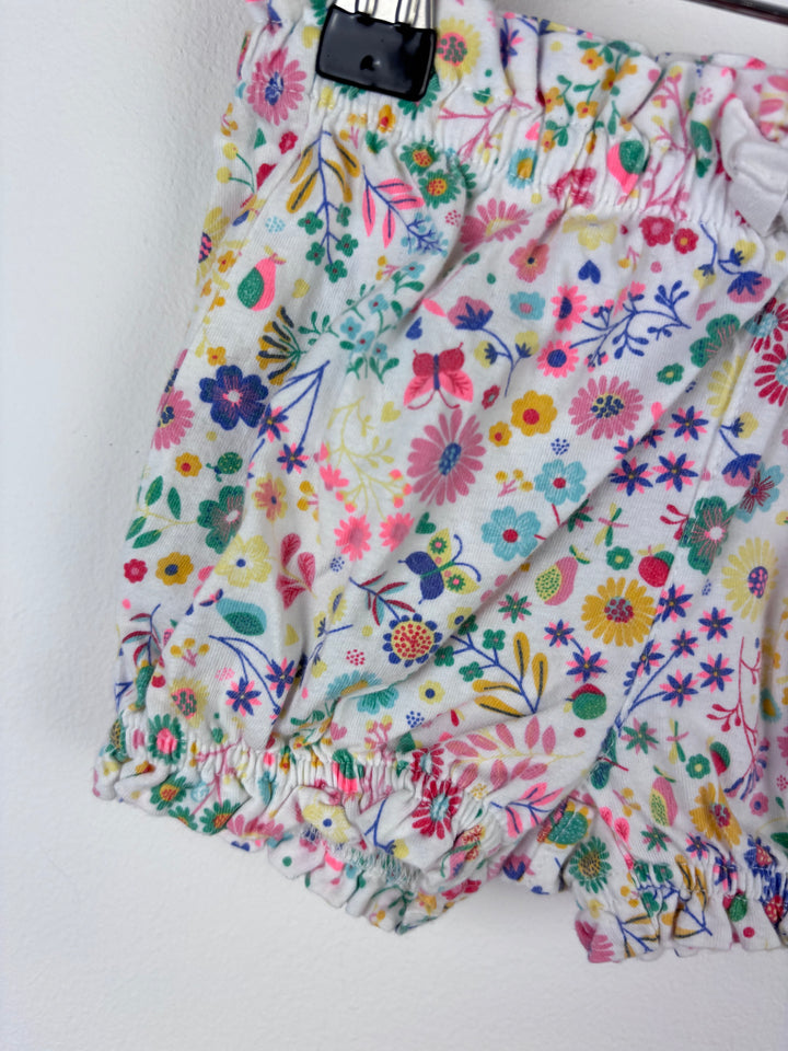 Gap White Floral Shorts 3-6 Months-Shorts-Second Snuggle Preloved