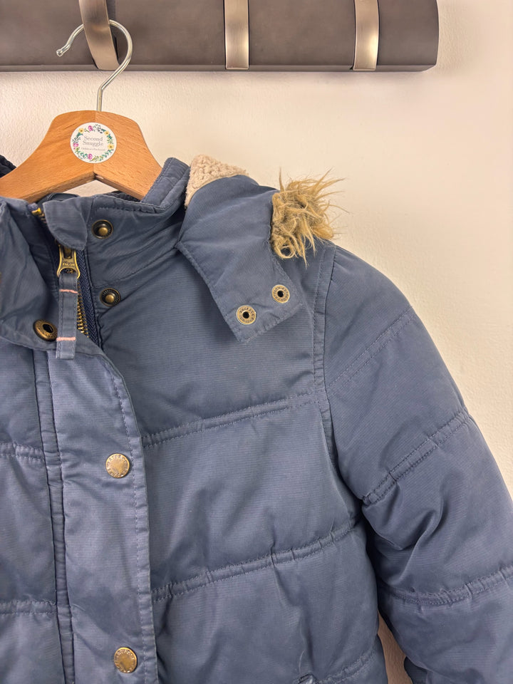 FatFace Navy Padded Faux Fur Hooded Coat 8-9 Years